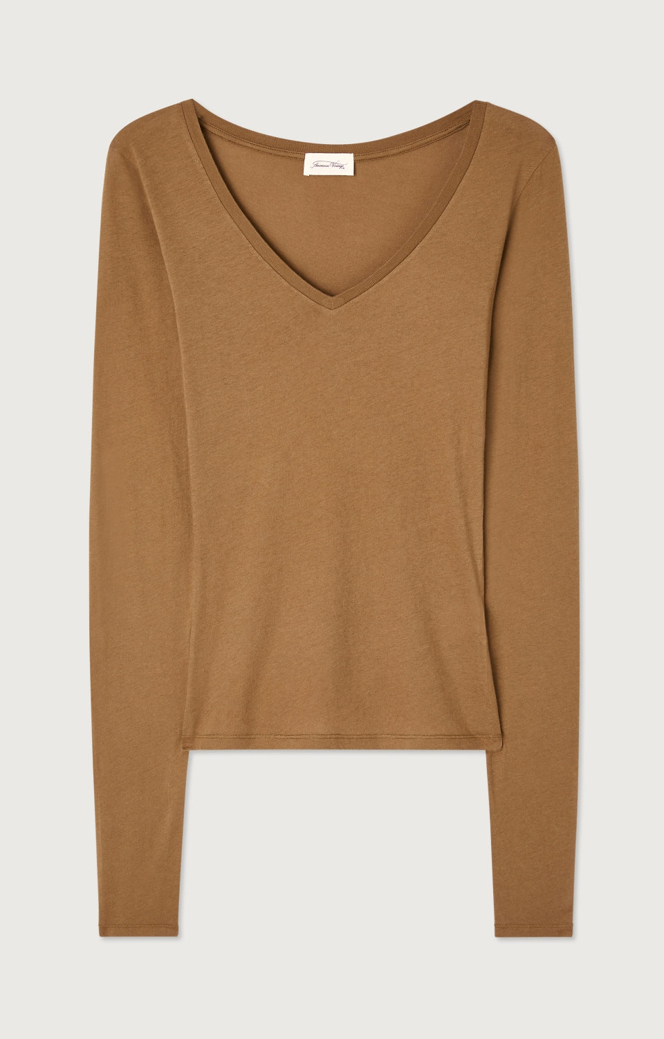 Women Light Brown Cotton T-Shirt