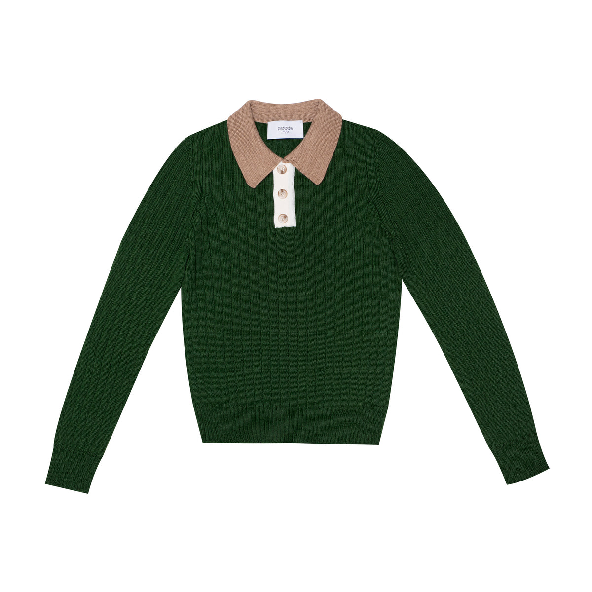 Boys & Girls Green Wool Polo Shirt