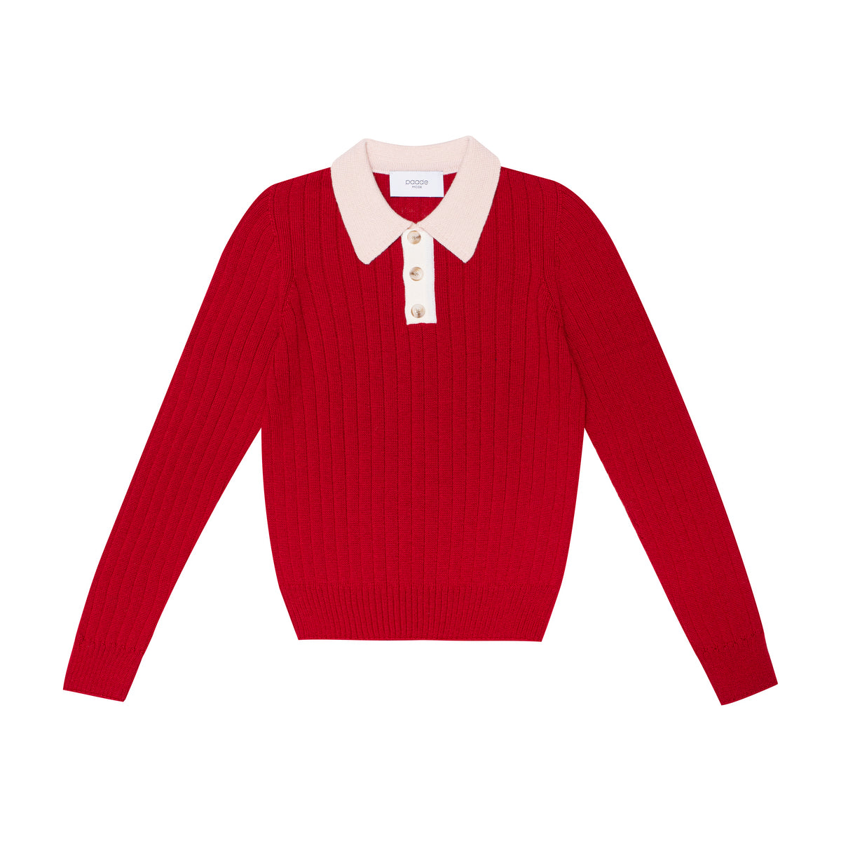 Boys & Girls Red Wool Polo Shirt