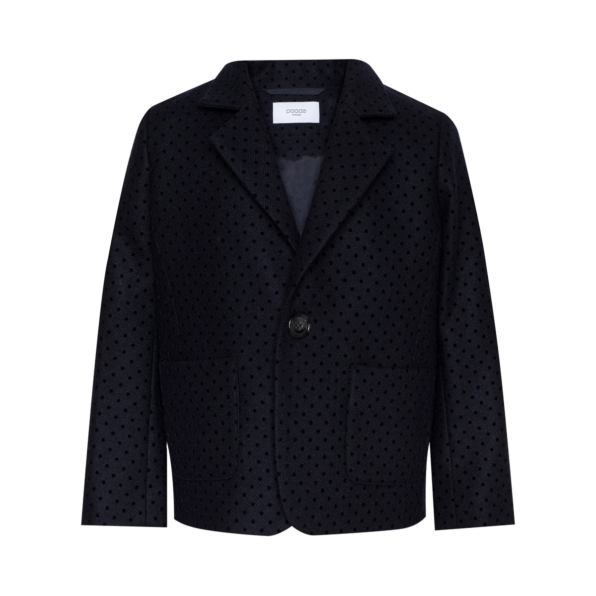 Boys & Girls Dark Blue Wool Suit