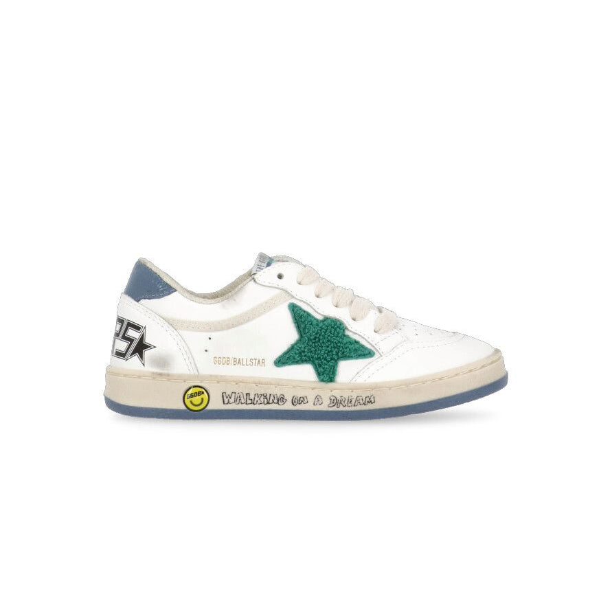 Boys & Girls White"BALL STAR"Shoes