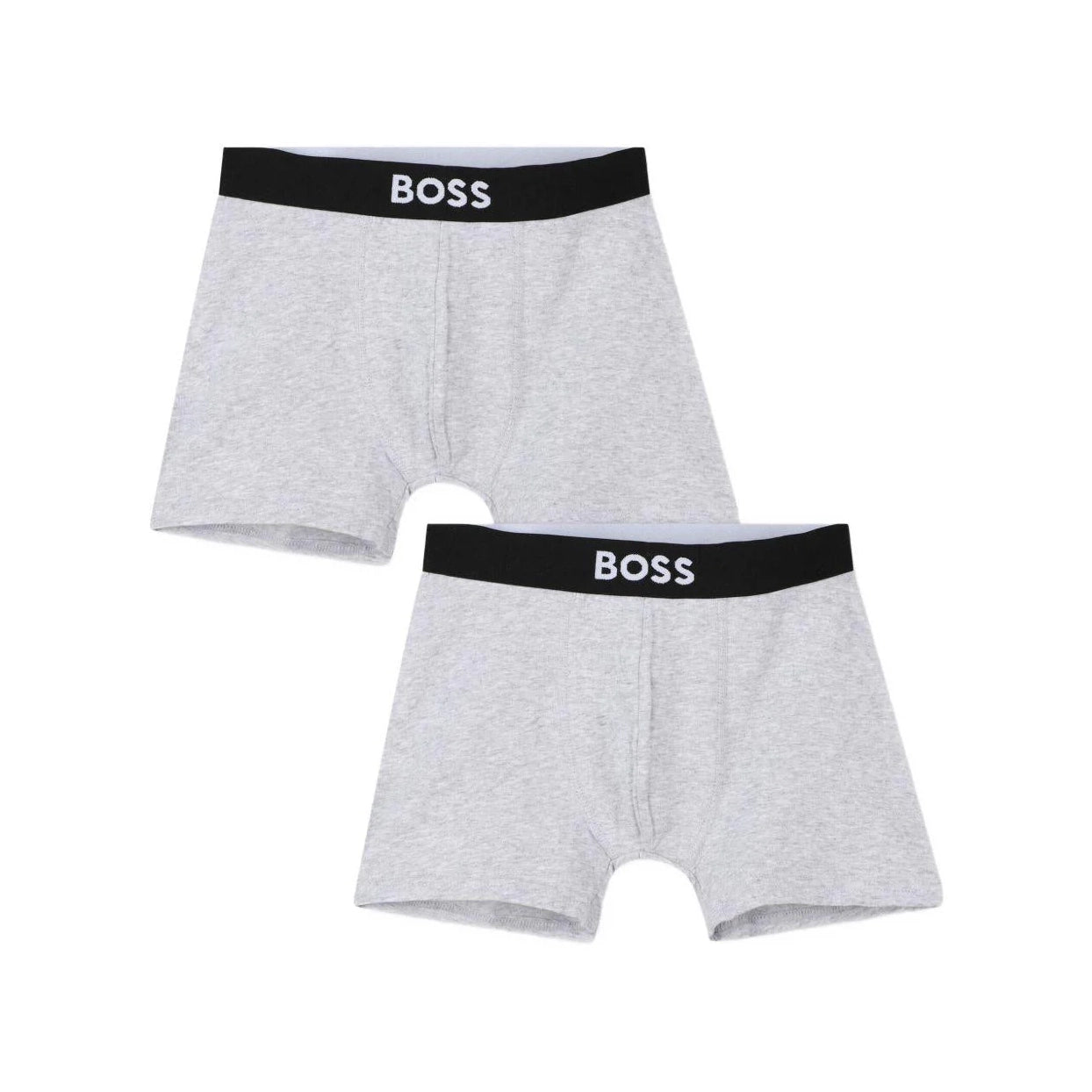 Boys Light Grey Cotton Underwear Set(2 Pack)