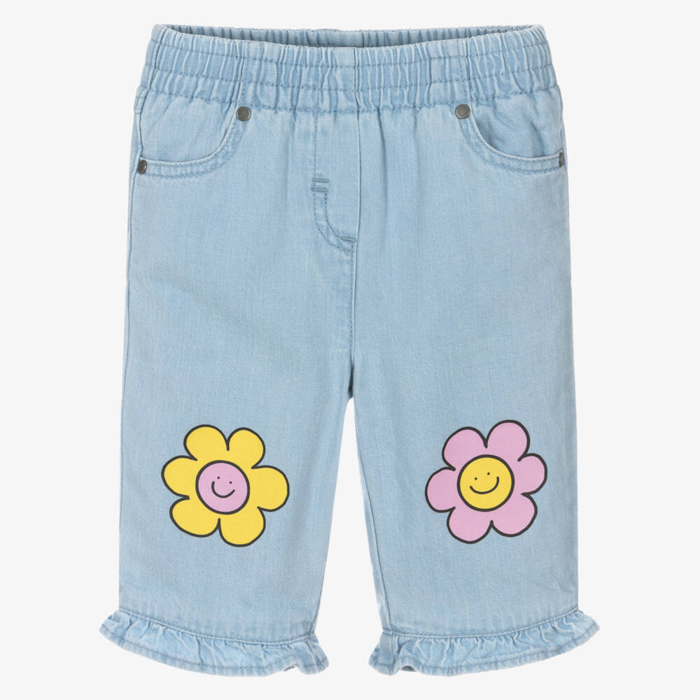 Baby Girls Blue Denim Trousers