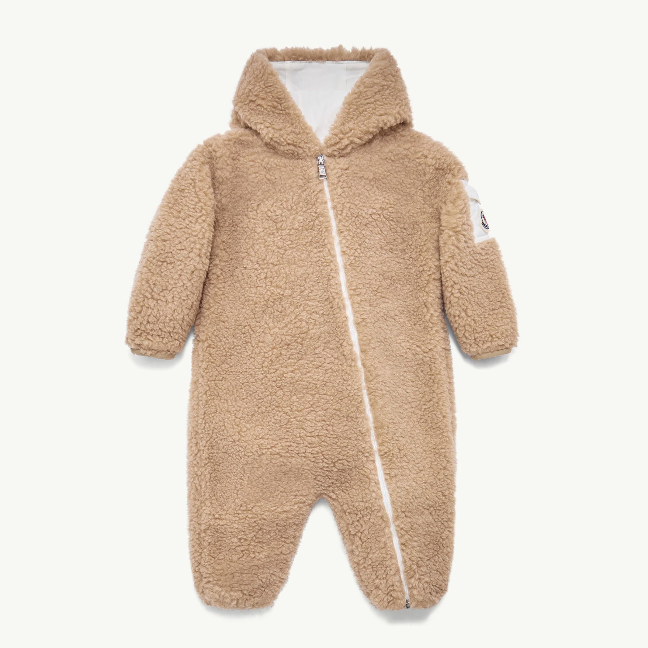 Baby Boys & Girls Brown Fleece Babysuit