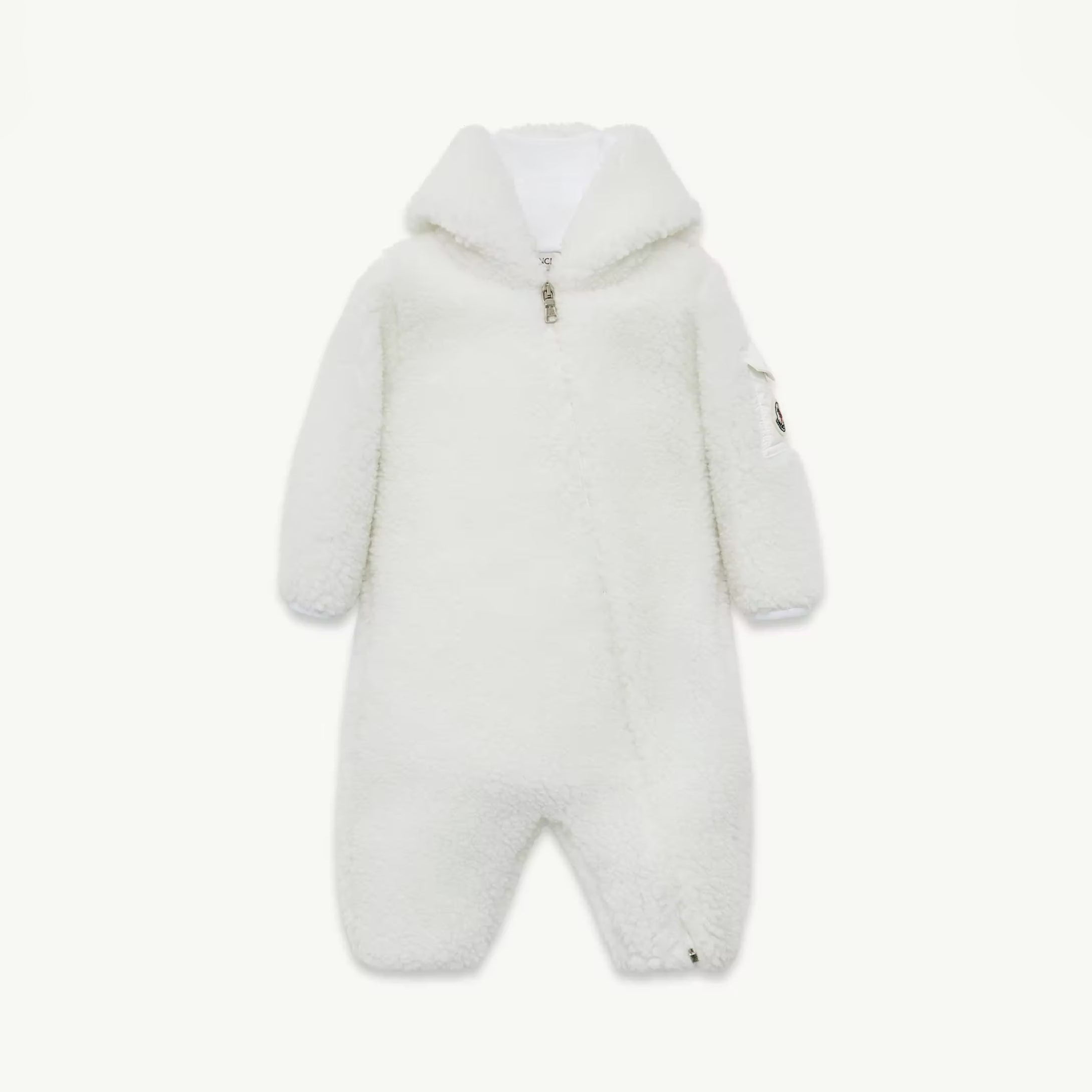 Baby Boys & Girls White Teddy Babysuit