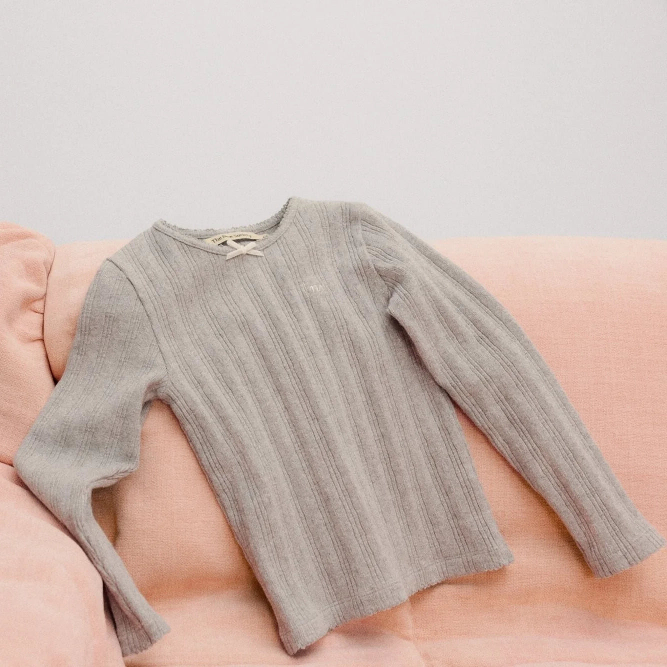Girls Grey Cotton T-Shirt