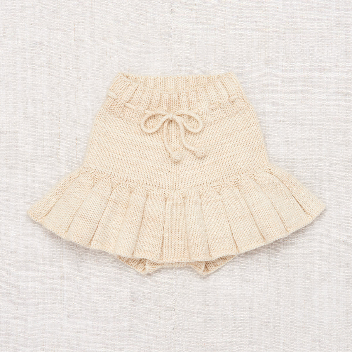 Girls White Wool Skirt