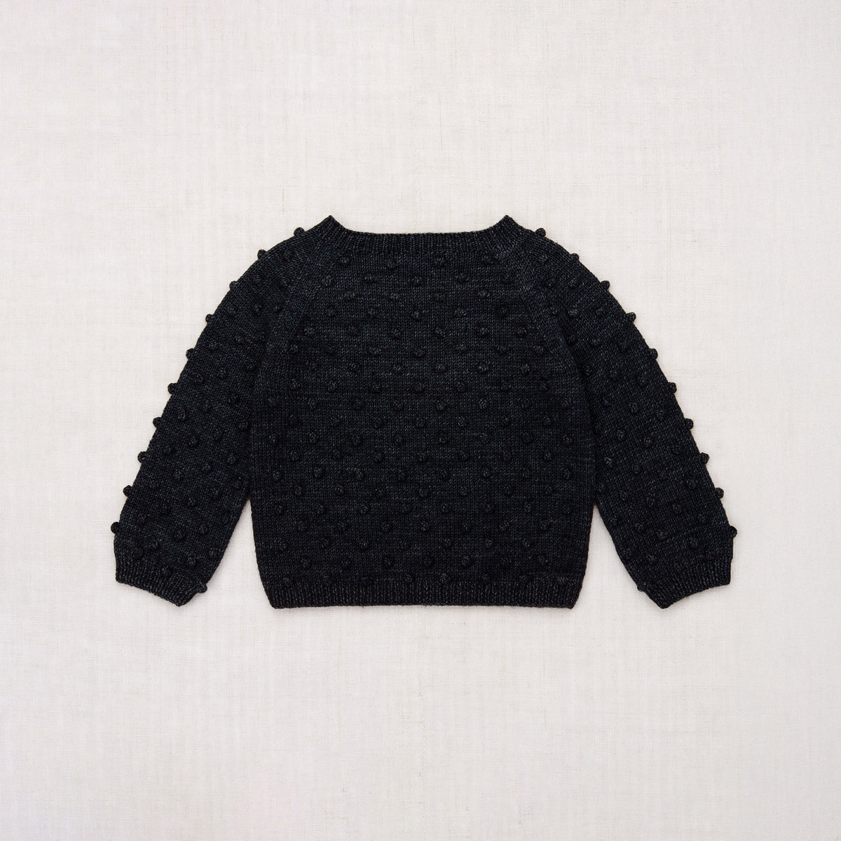 Chandail en laine noir Popcorn pour garçons et filles