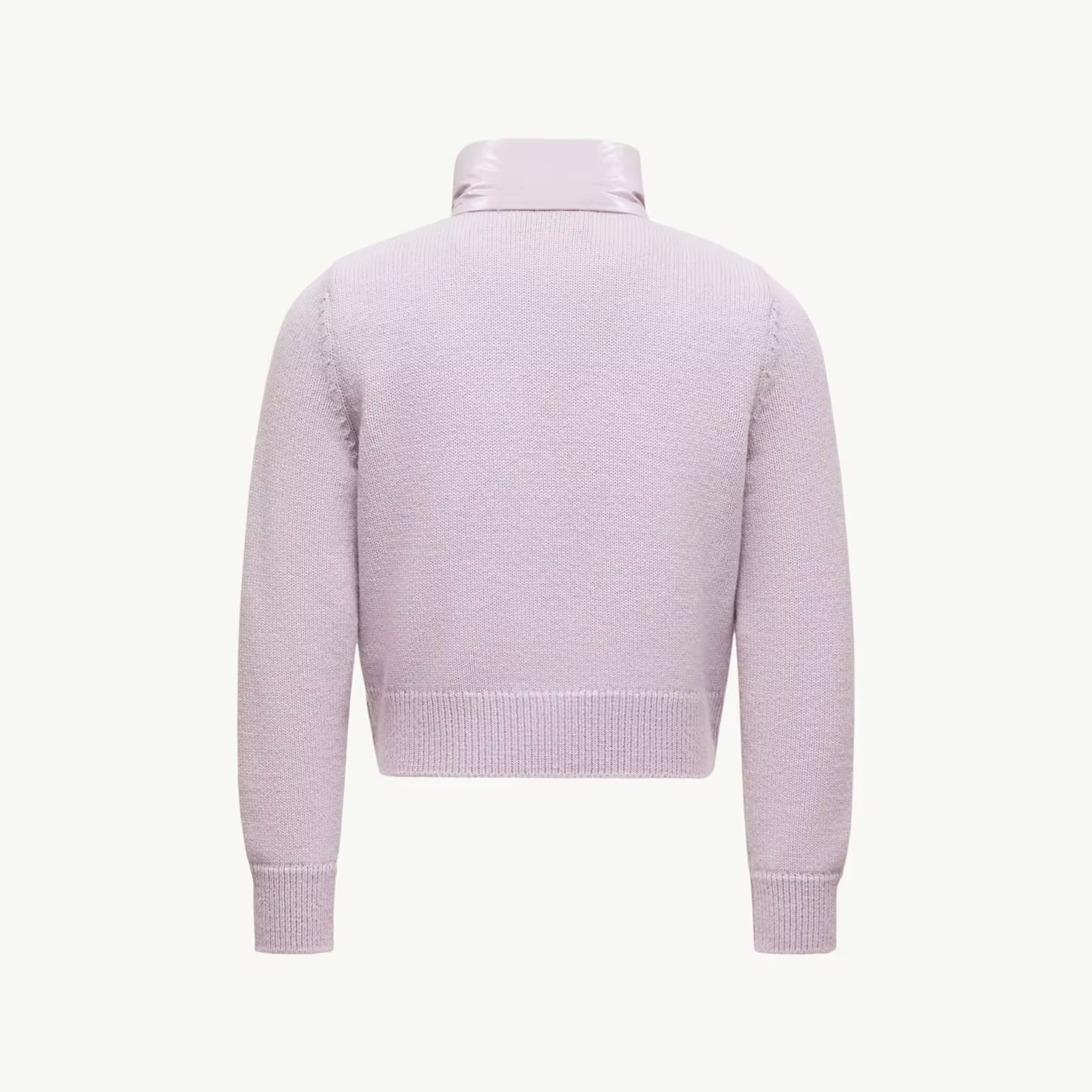 Girls Light Purple Padded Down Zip-Up Top