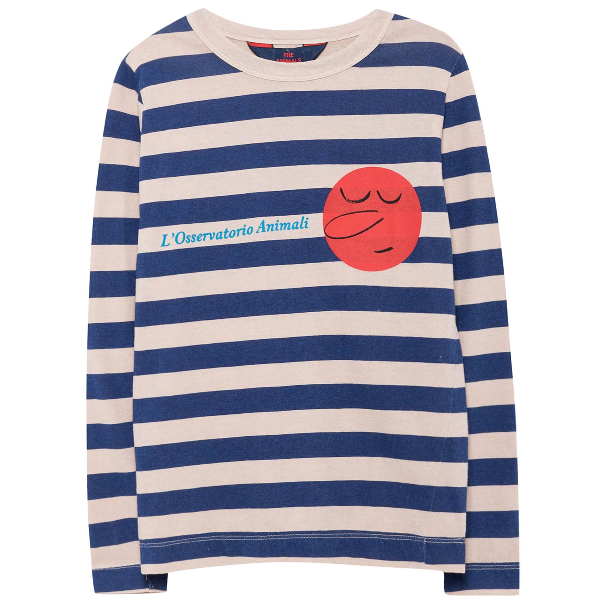 Boys & Girls Blue Striped Cotton T-shirt