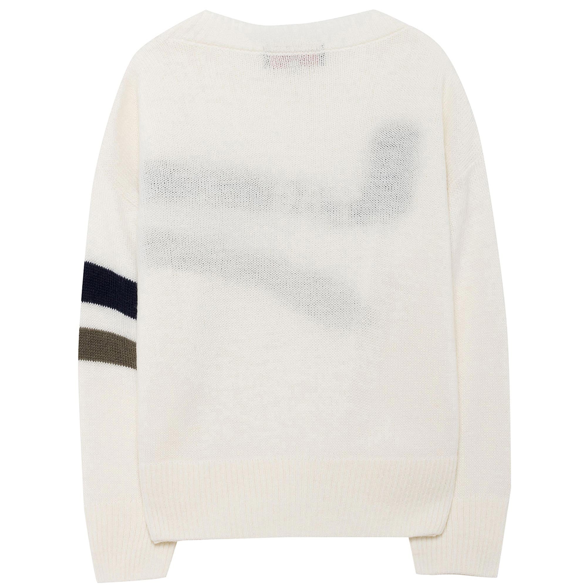 Boys White Logo Sweater