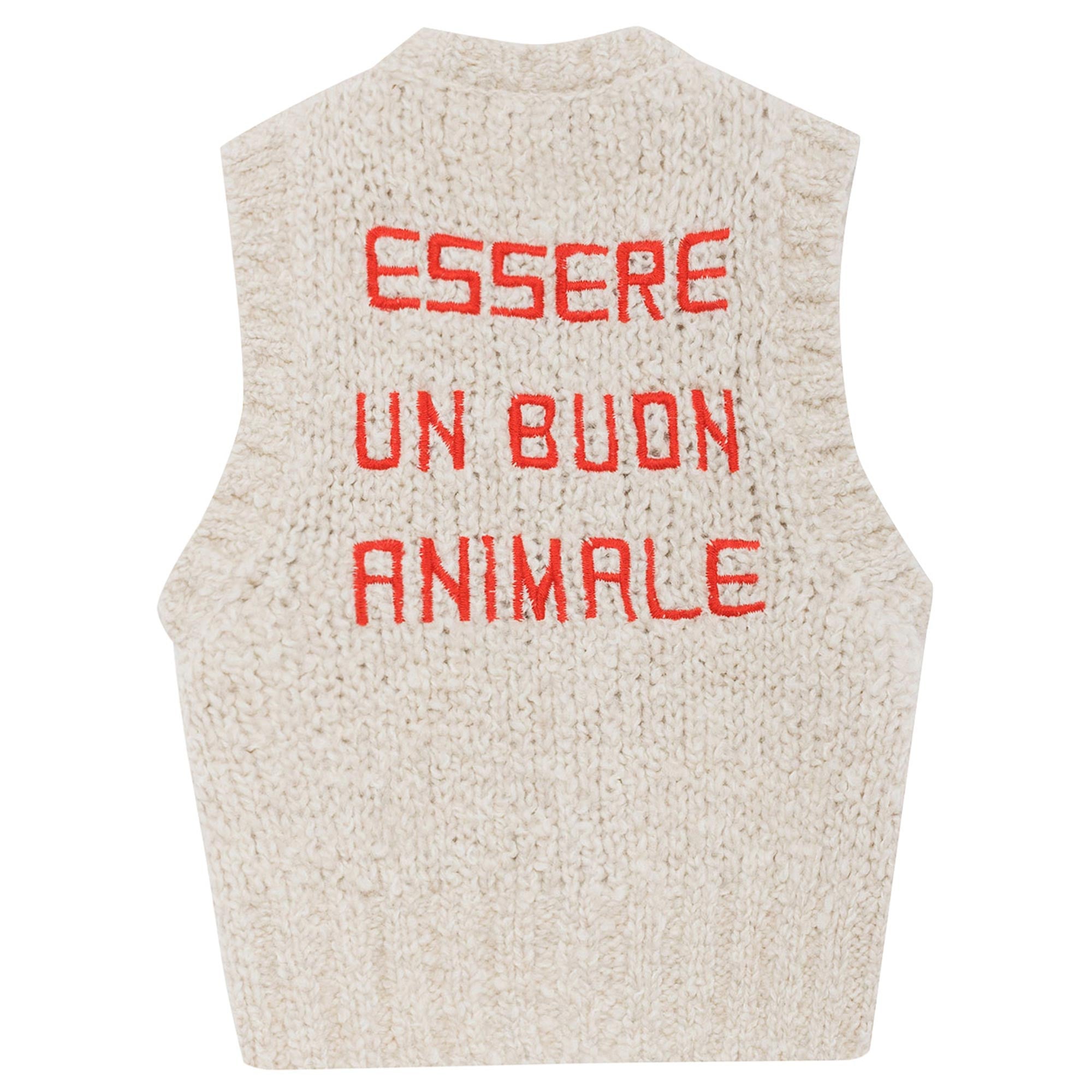 Boys & Girls Ivory Wool Vest