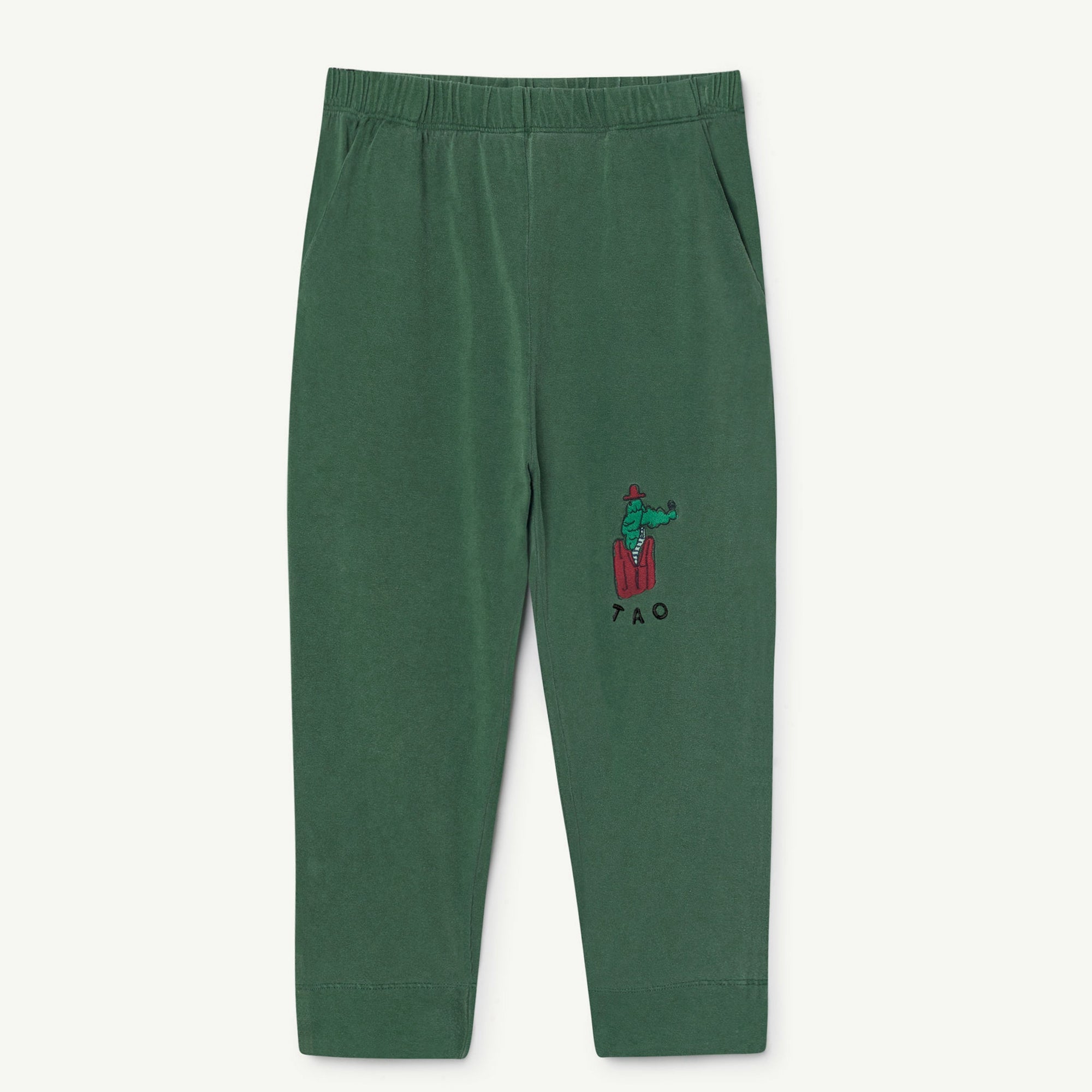 Boys & Girls Green White Bomar Cotton Trousers