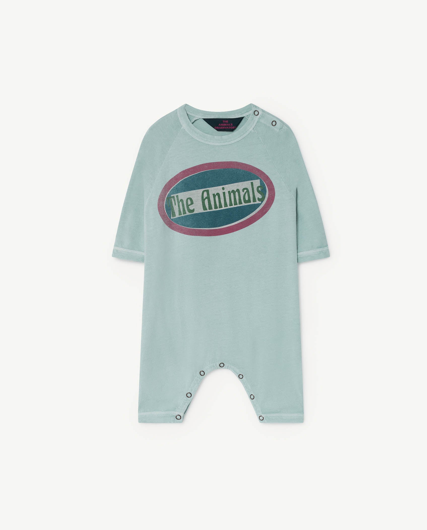 Baby Boys & Girls Blue Printed Cotton Babysuit