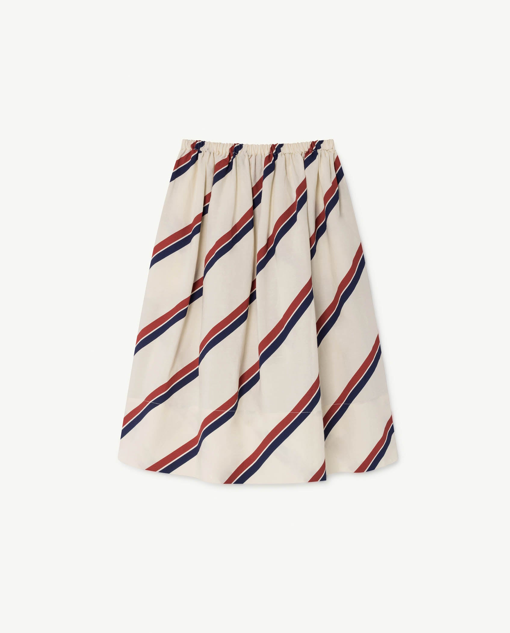 Girls White Striped Skirt