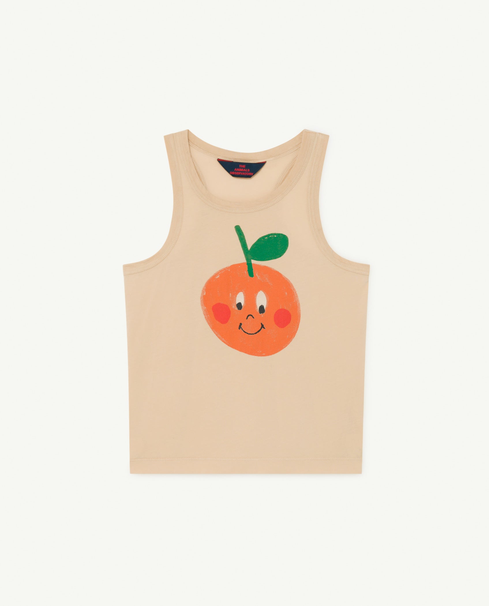 Boys & Girls Brown Fruit Cotton Tank Top