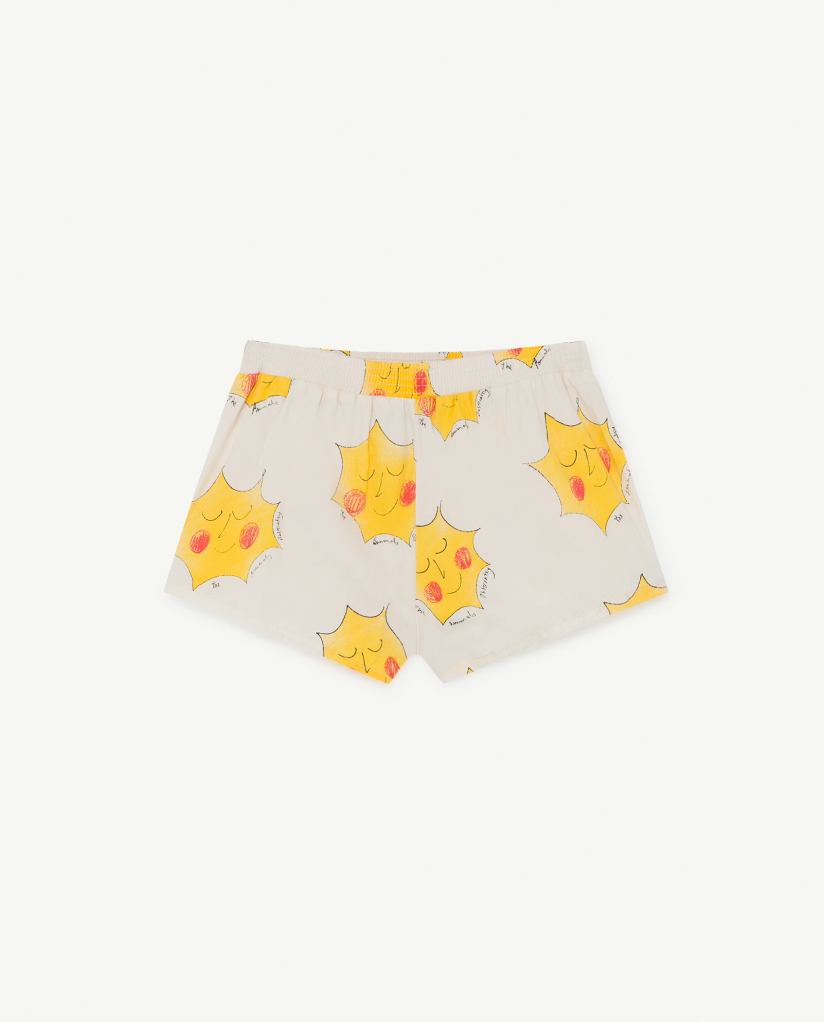 Boys White Sun Cotton Swim Shorts