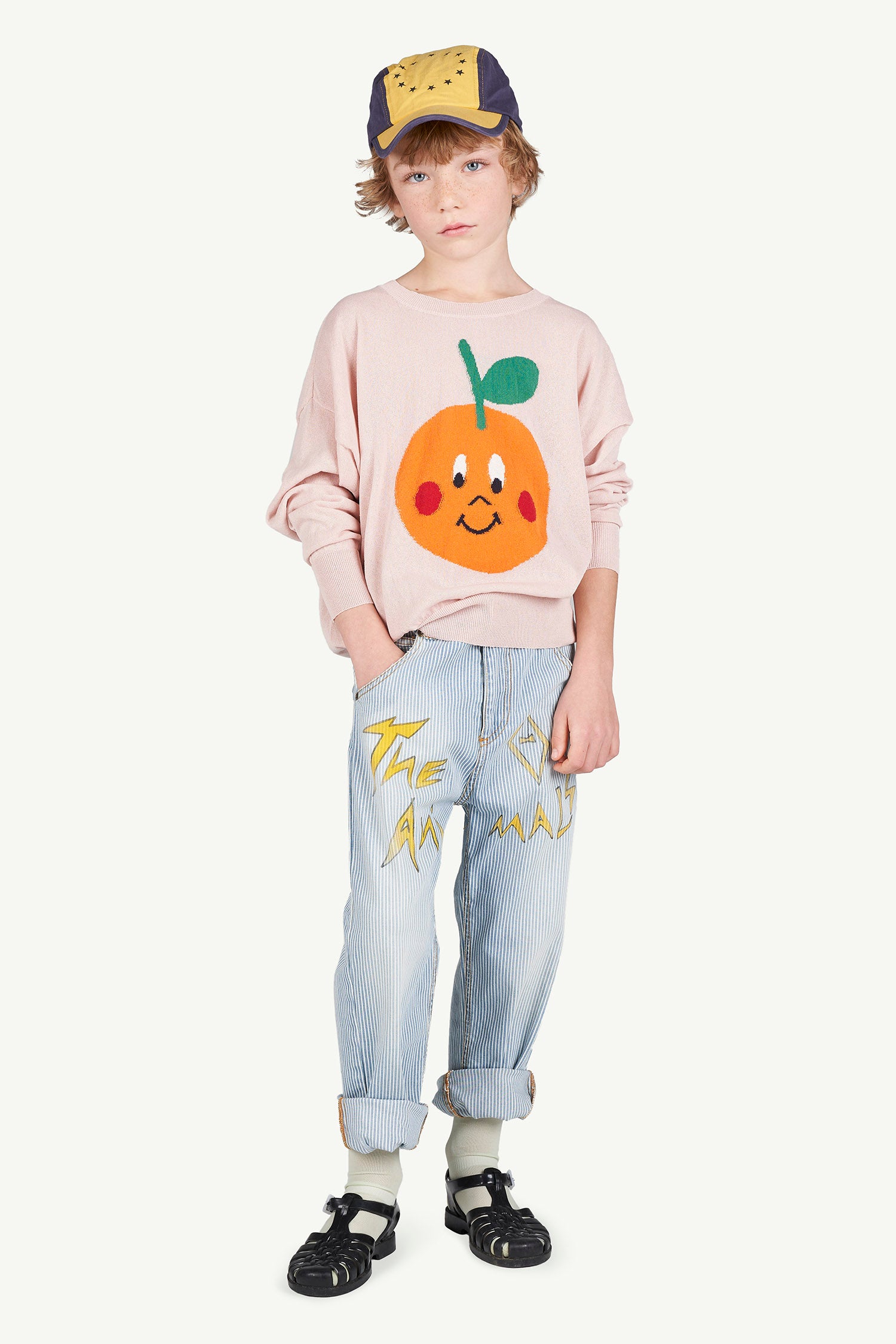 Boys & Girls Pink Fruit Cotton Sweater