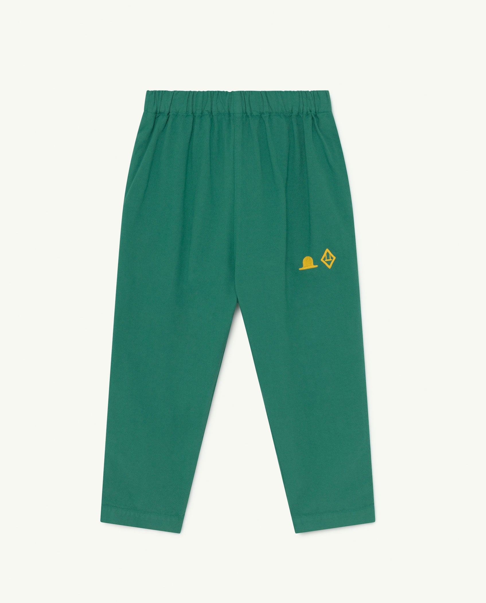 Boys & Girls Green Hat Cotton Trousers