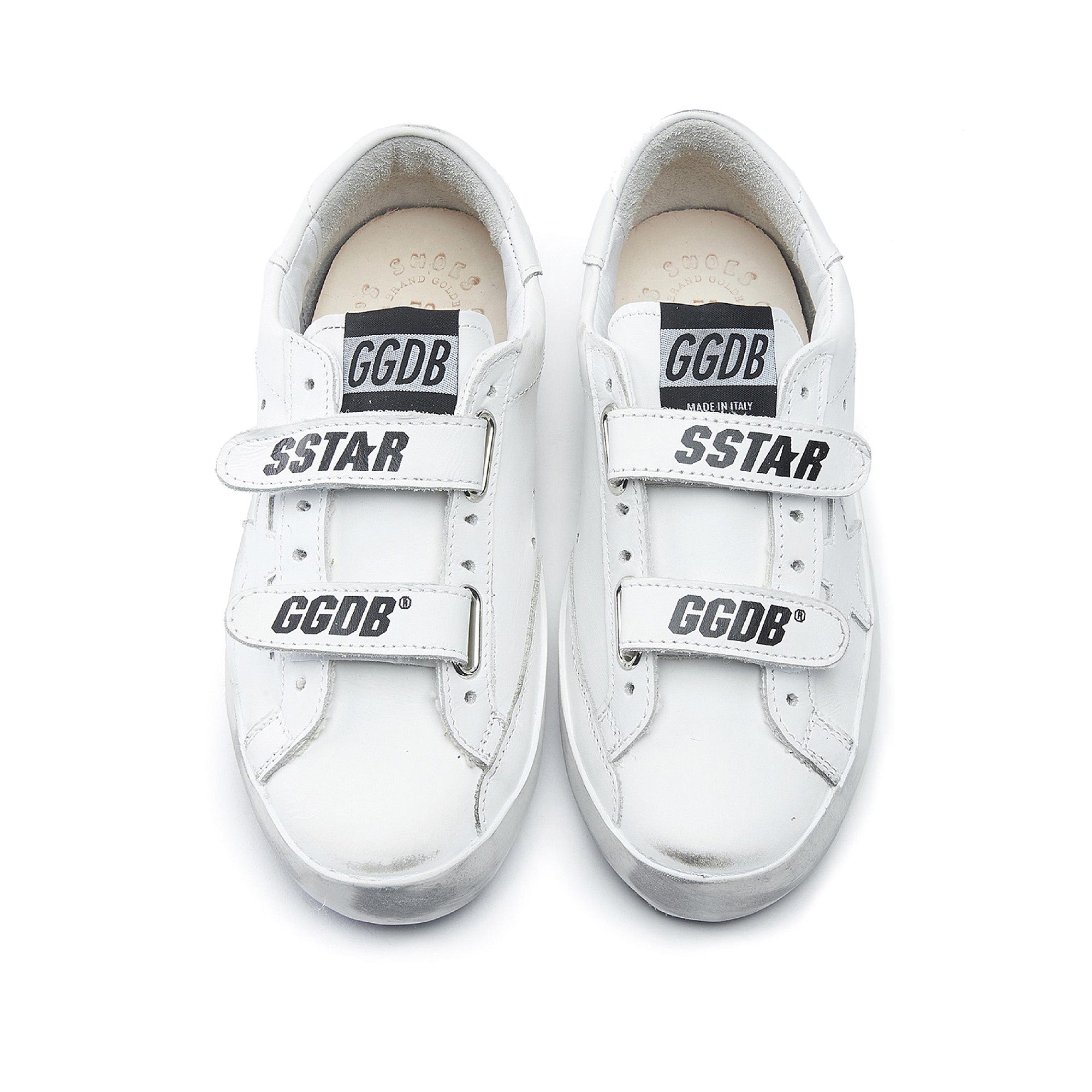 Baby Boys & Girls White Star Leather Shoes