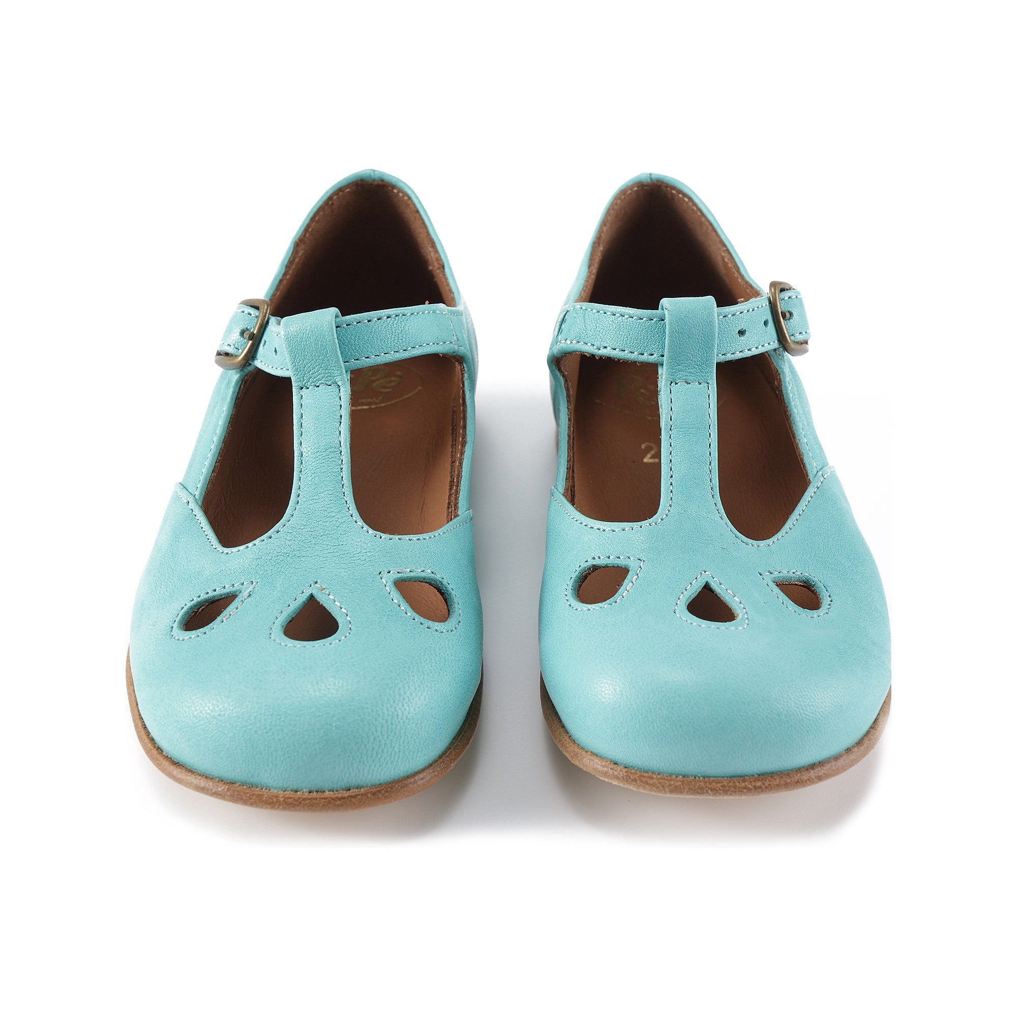 Girls Green Leather Shoes