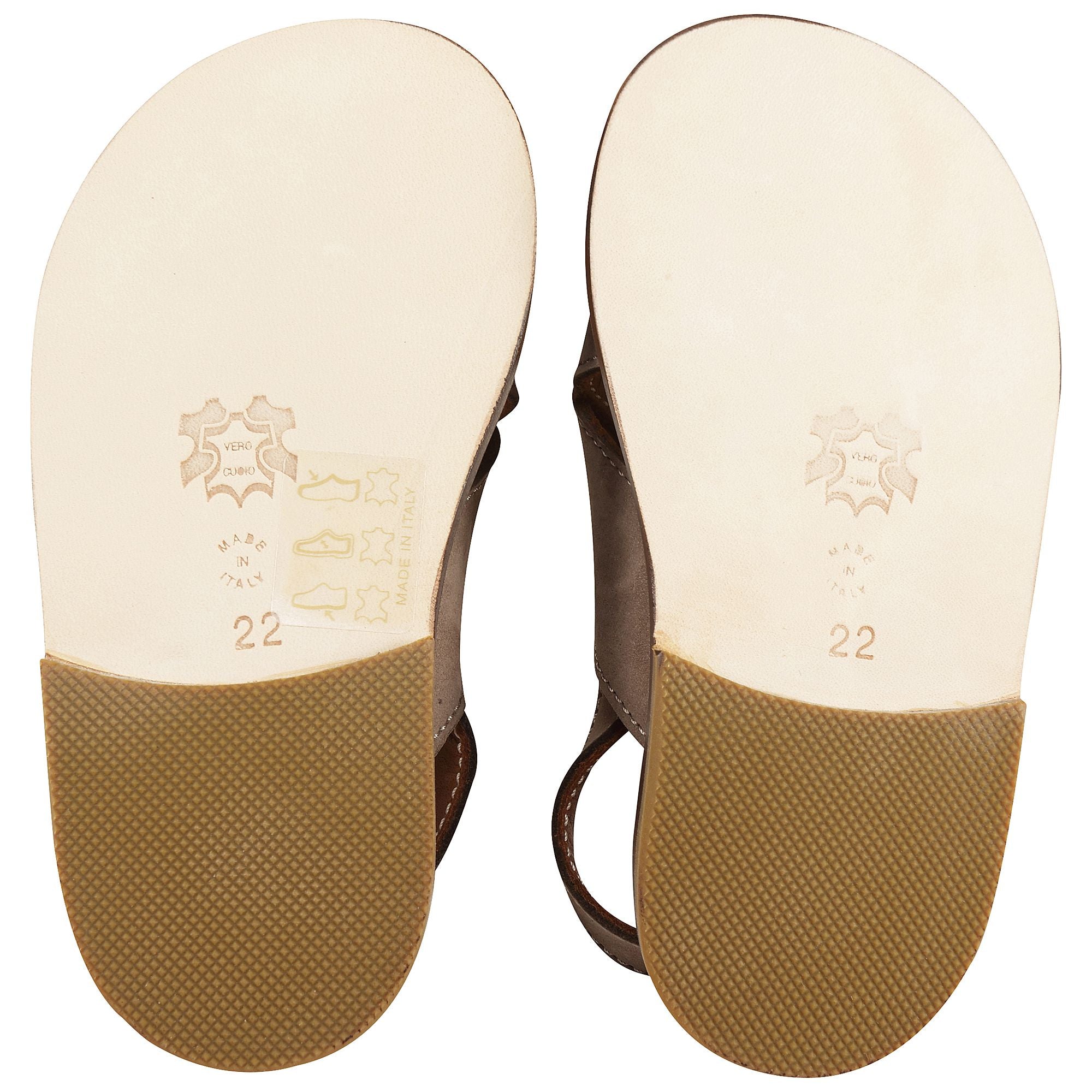 Sandales en cuir marron pour bébés garçons et filles