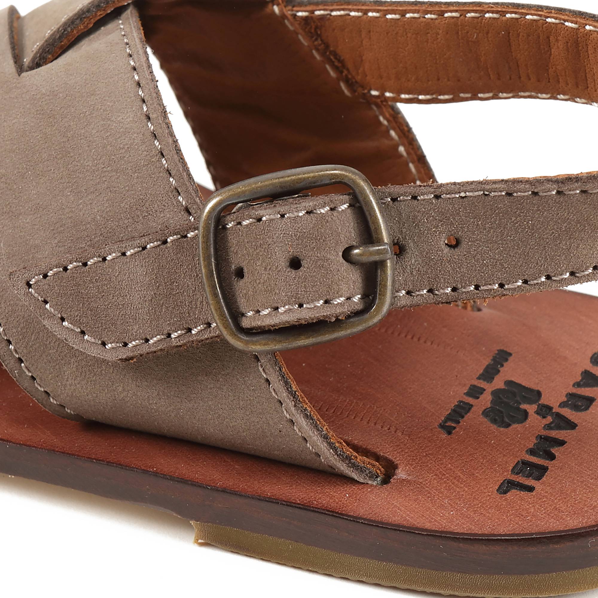 Sandales en cuir marron pour bébés garçons et filles