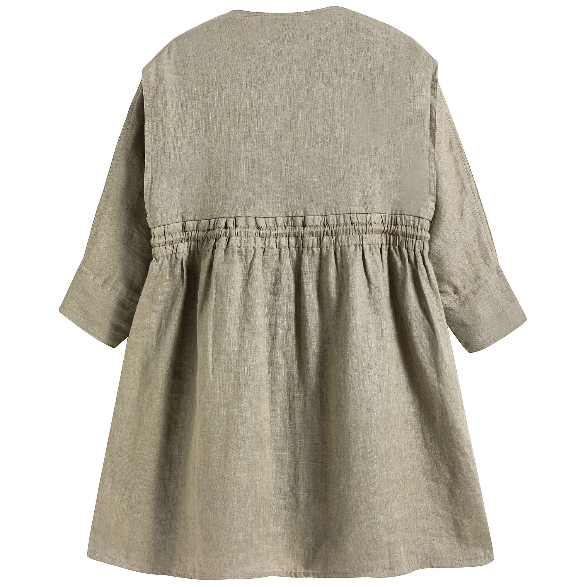 Girls Sage Green Waist Dress