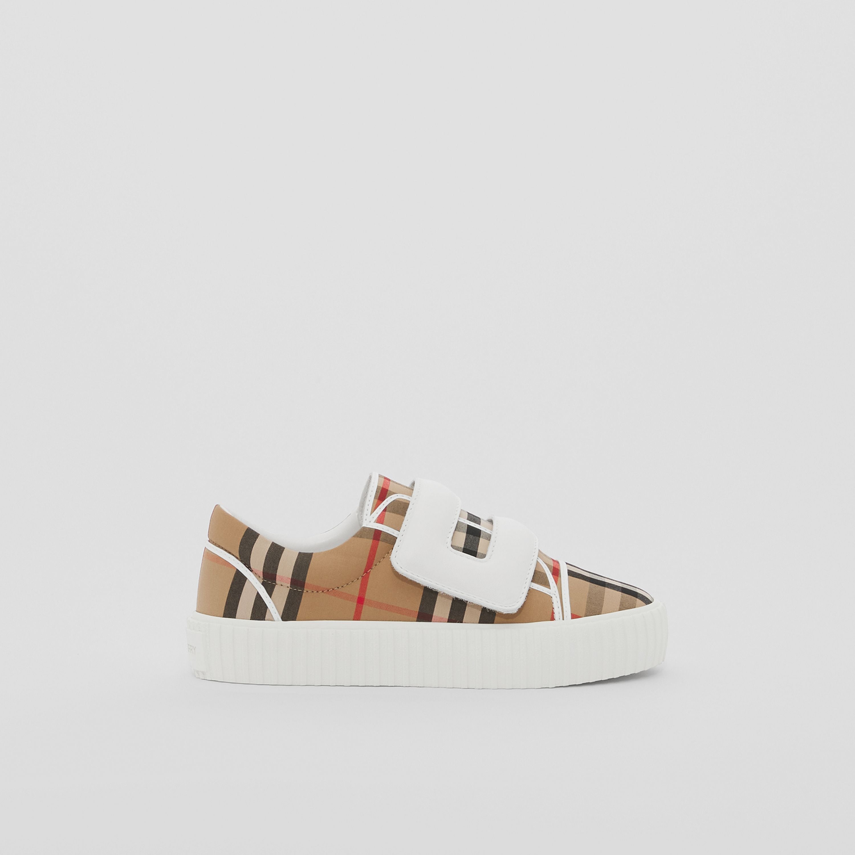 Boys & Girls Beige Check Shoes
