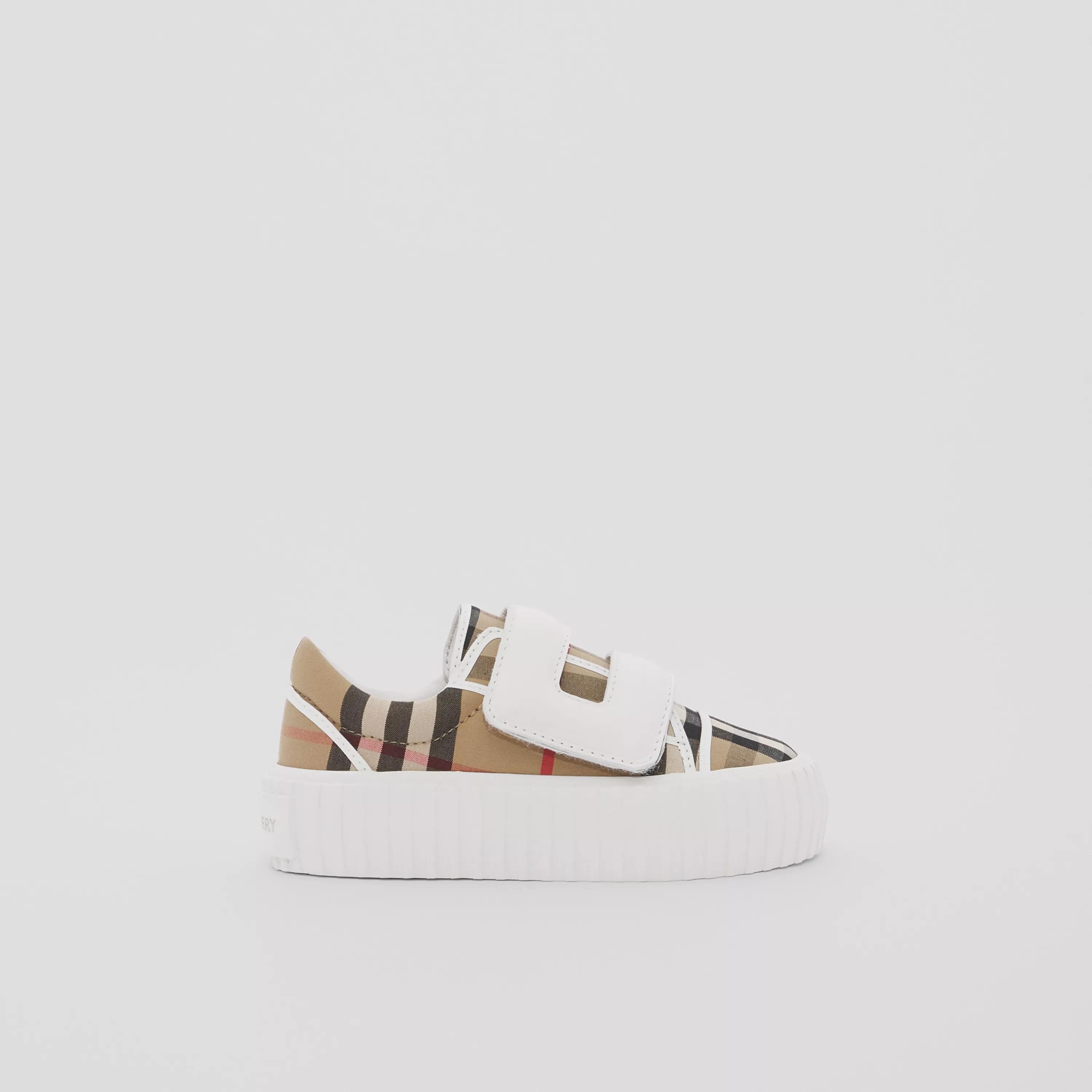 Baby Boys & Girls Beige Check Shoes