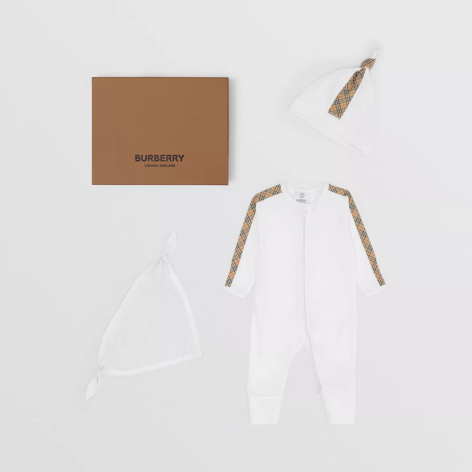 Baby Boys & Girls White Babysuit Set