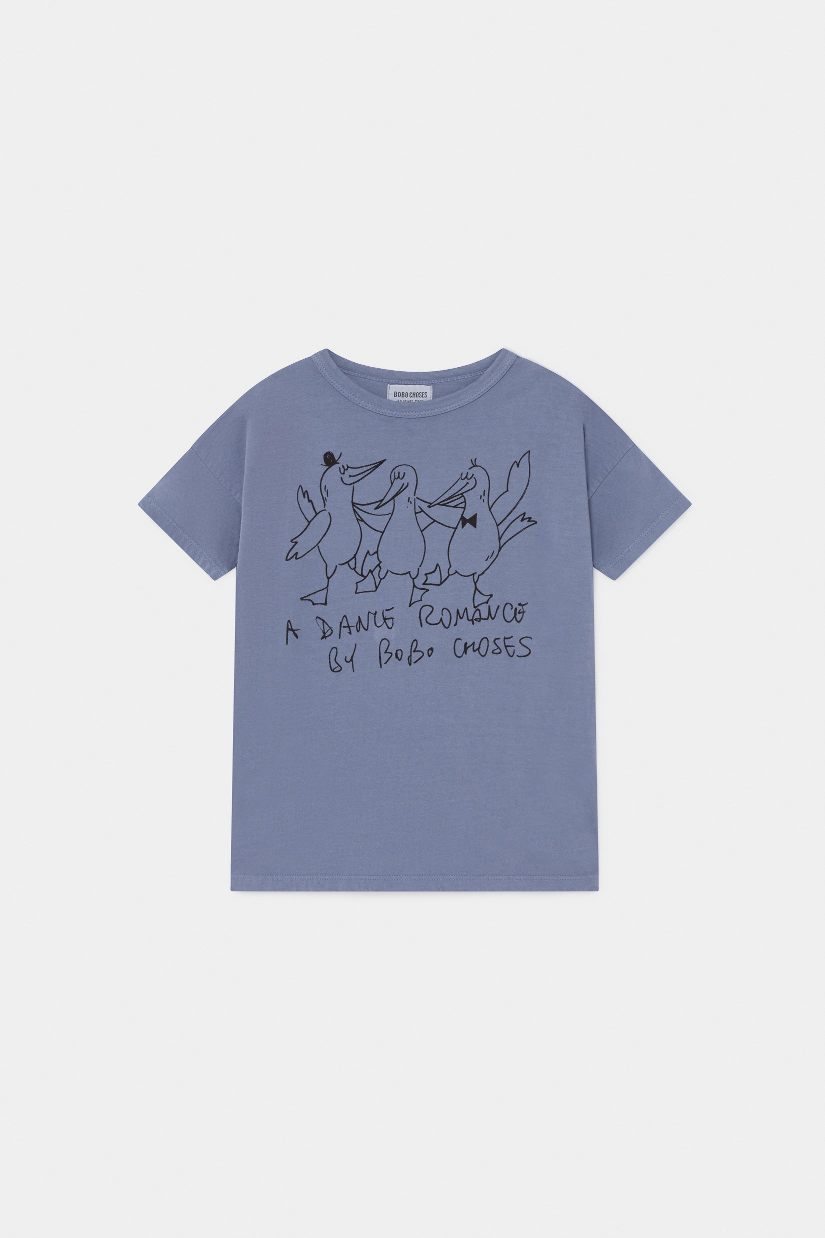 Boys Blue Dancing Birds Cotton T-shirt