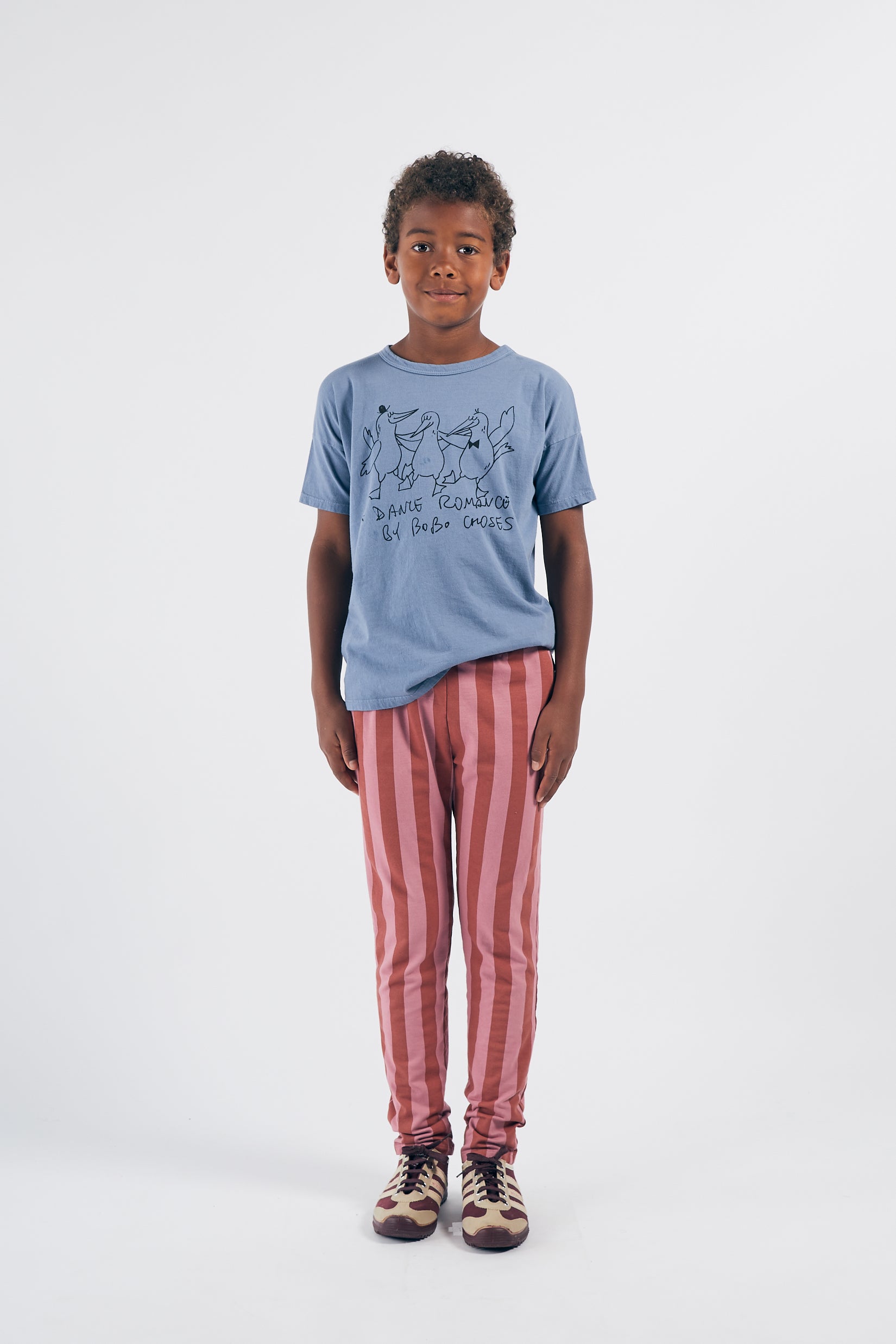 Boys Blue Dancing Birds Cotton T-shirt