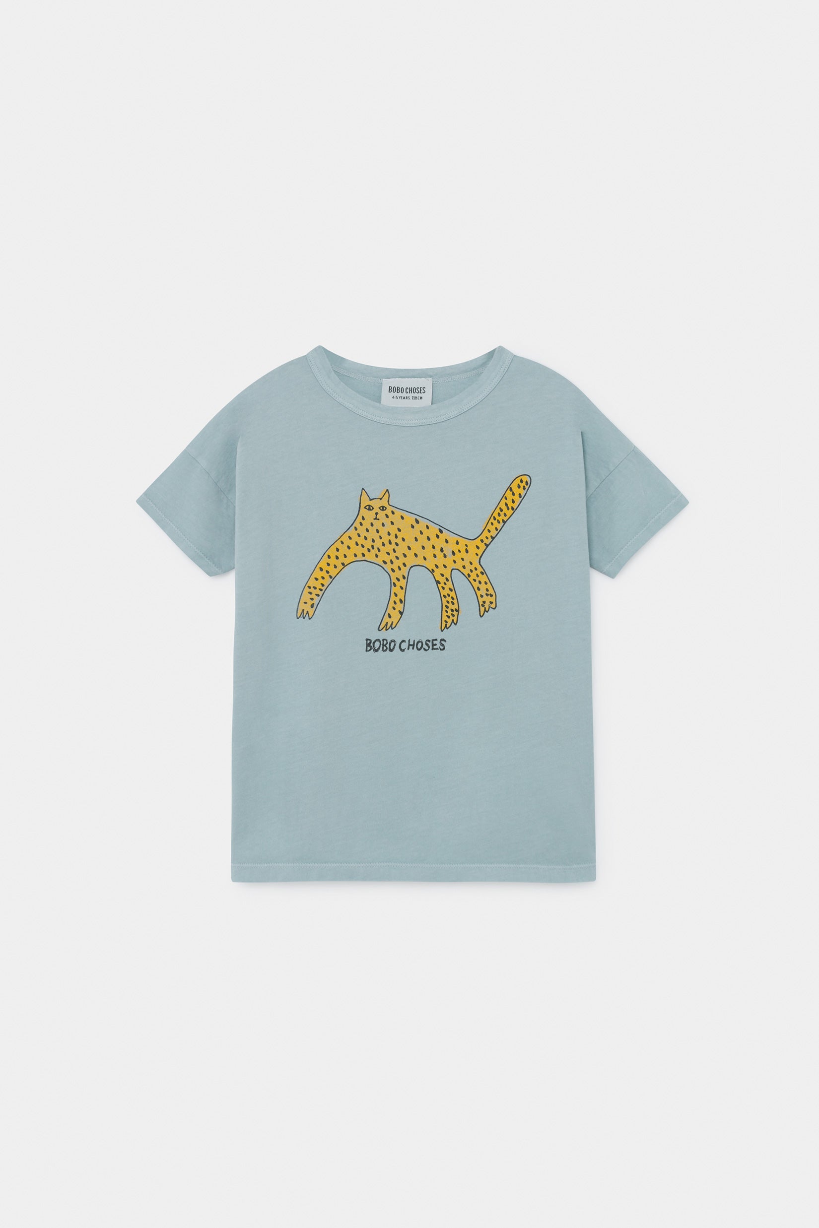 Boys Blue Leopard Cotton T-shirt