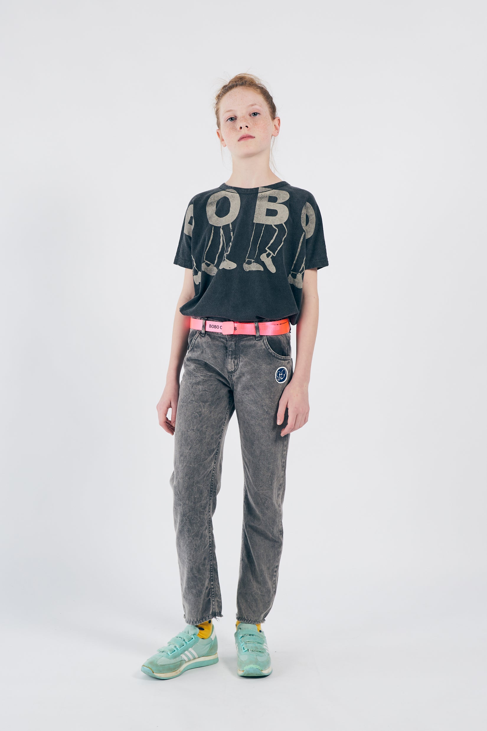 Boys & Girls Dark Grey Dance Cotton T-shirt