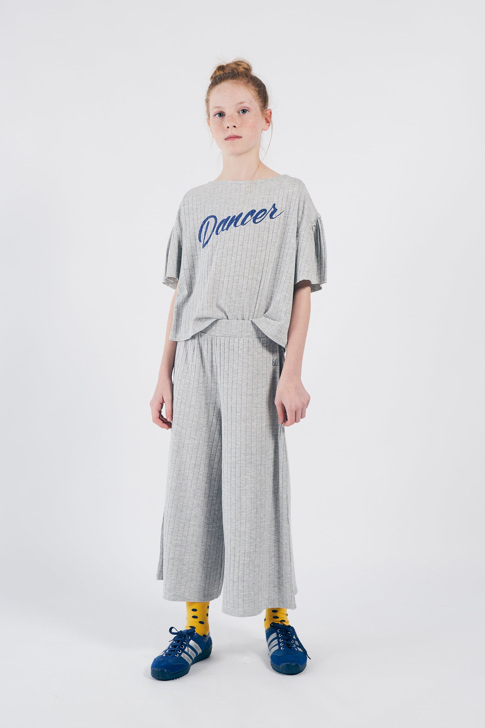 Girls Grey Dancer Cropped Top