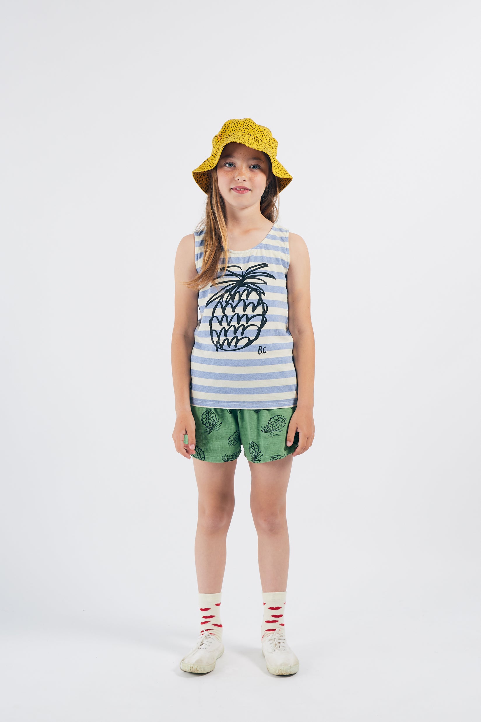 Boys Green Pineapple Cotton Shorts