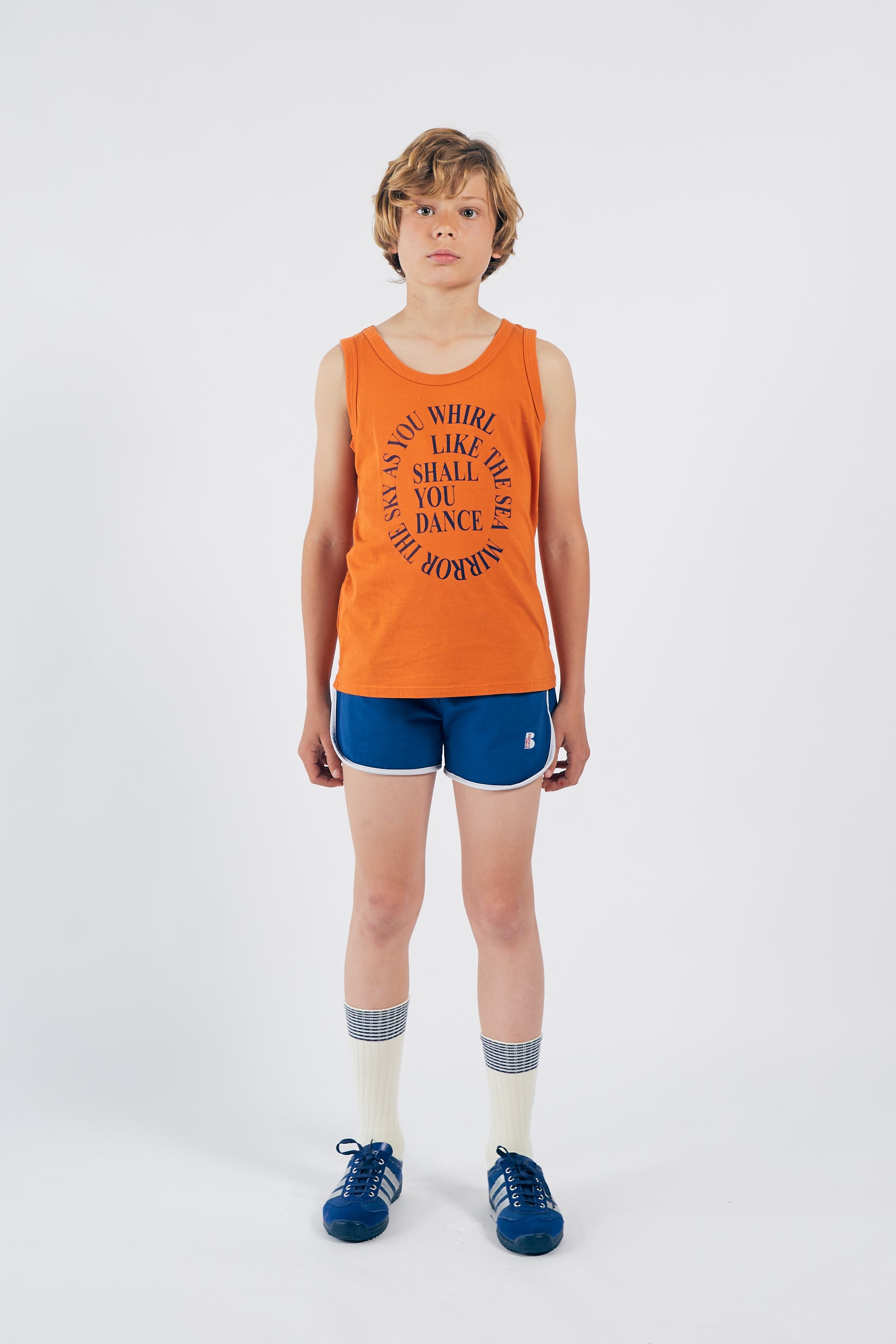 Boys Blue Runner Cotton Shorts