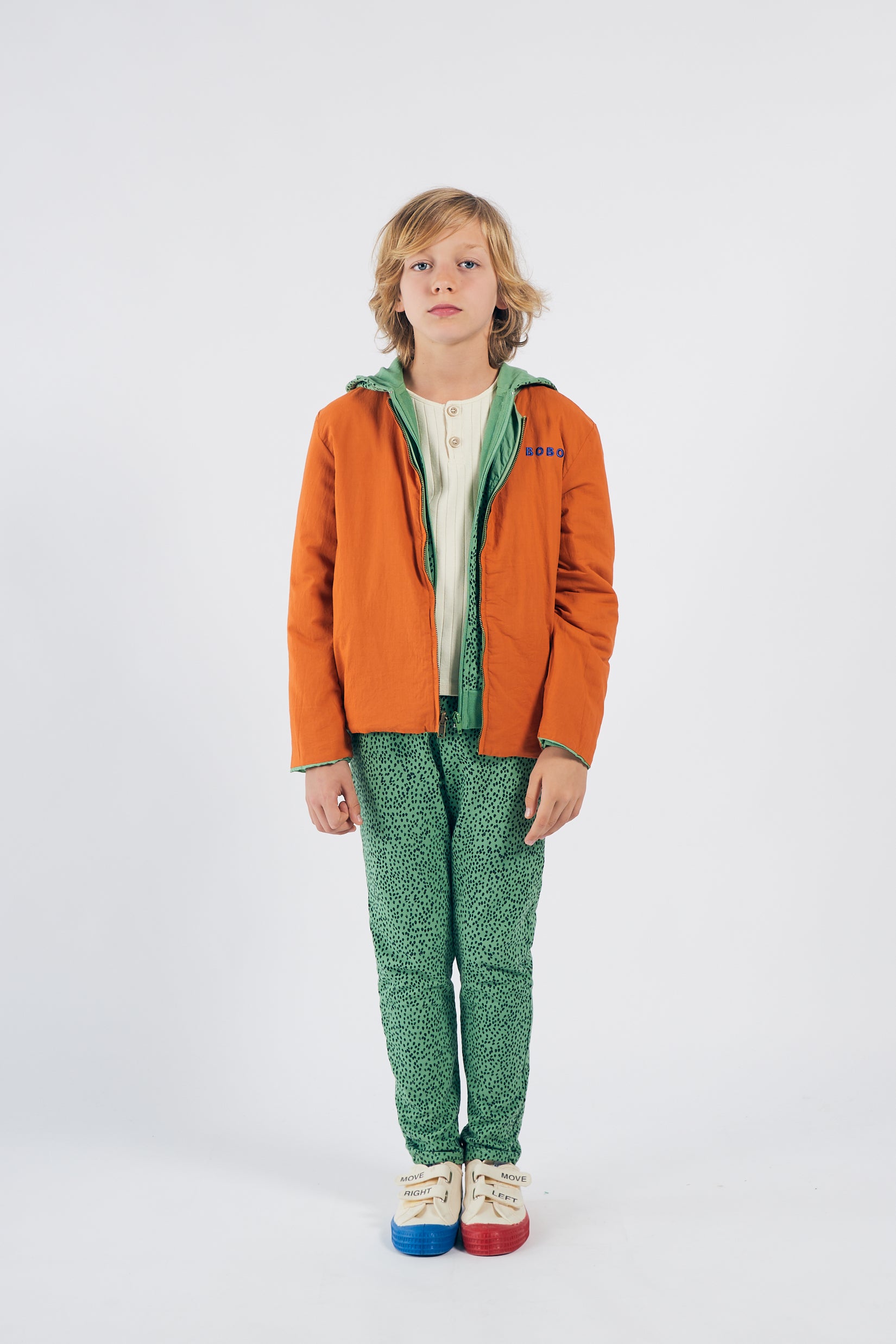 Boys Green & Orange Reversible Jacket