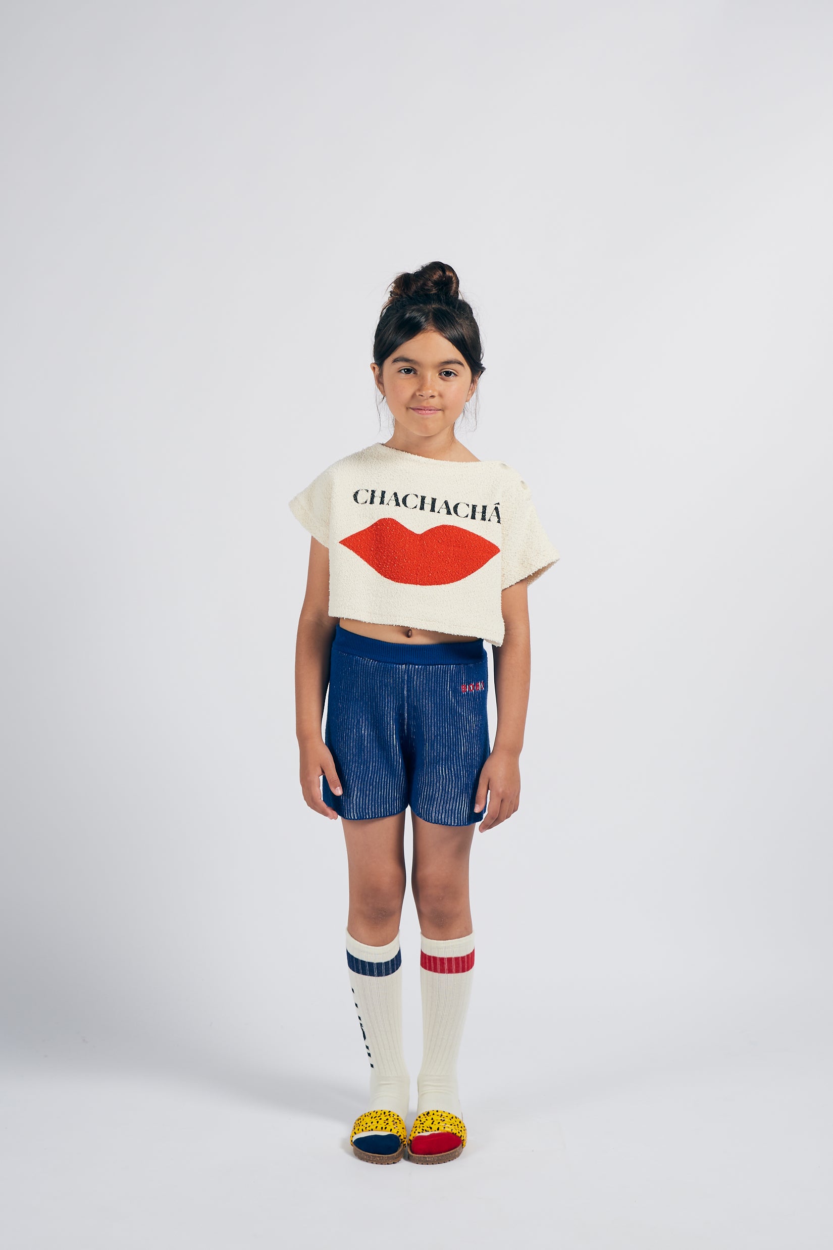 Boys & Girls Rice White Logo Cotton Socks