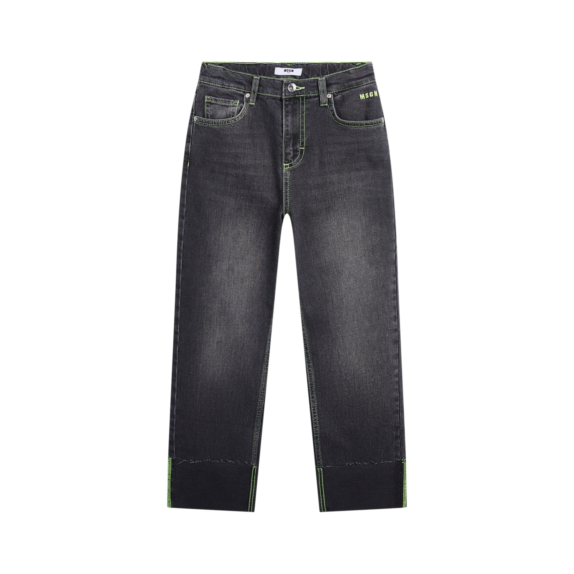 Girls Black Denim Trousers