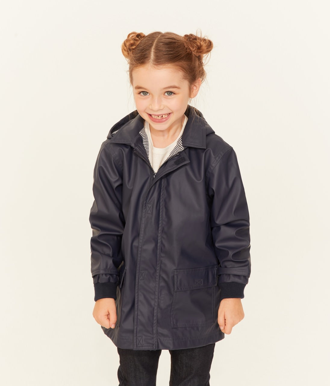 Boys & Girls Navy Hooded Coat