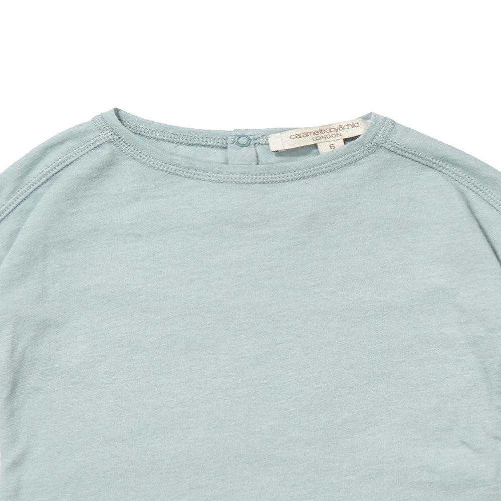 Baby Light Blue Cotton & Wool Jersey T-Shirt - CÉMAROSE | Children's Fashion Store - 3
