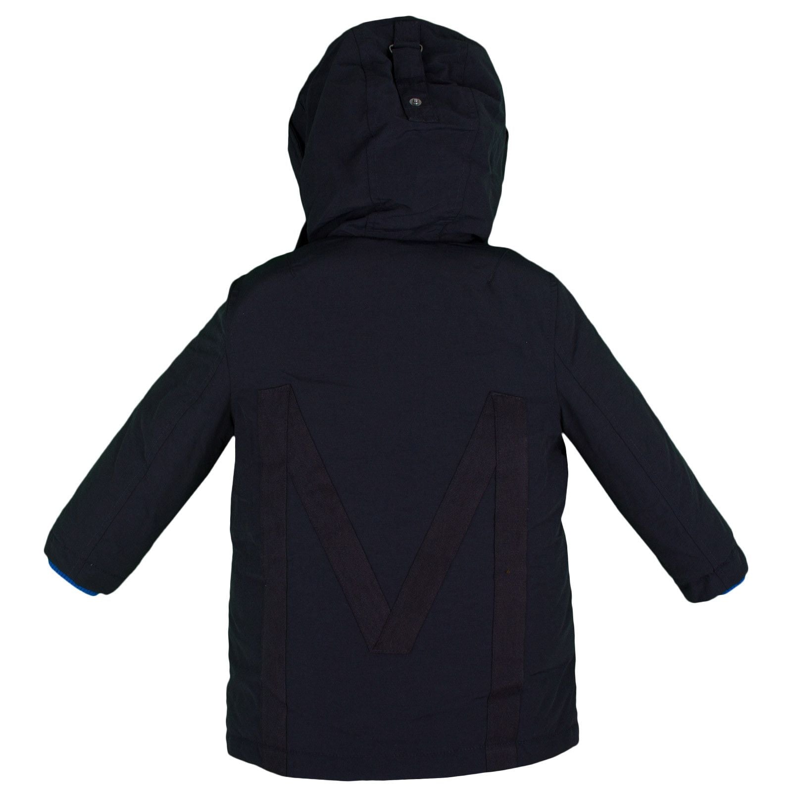 Boys Navy Blue Parka Coat With Fleece Red Gillet - CÉMAROSE | Children's Fashion Store - 2