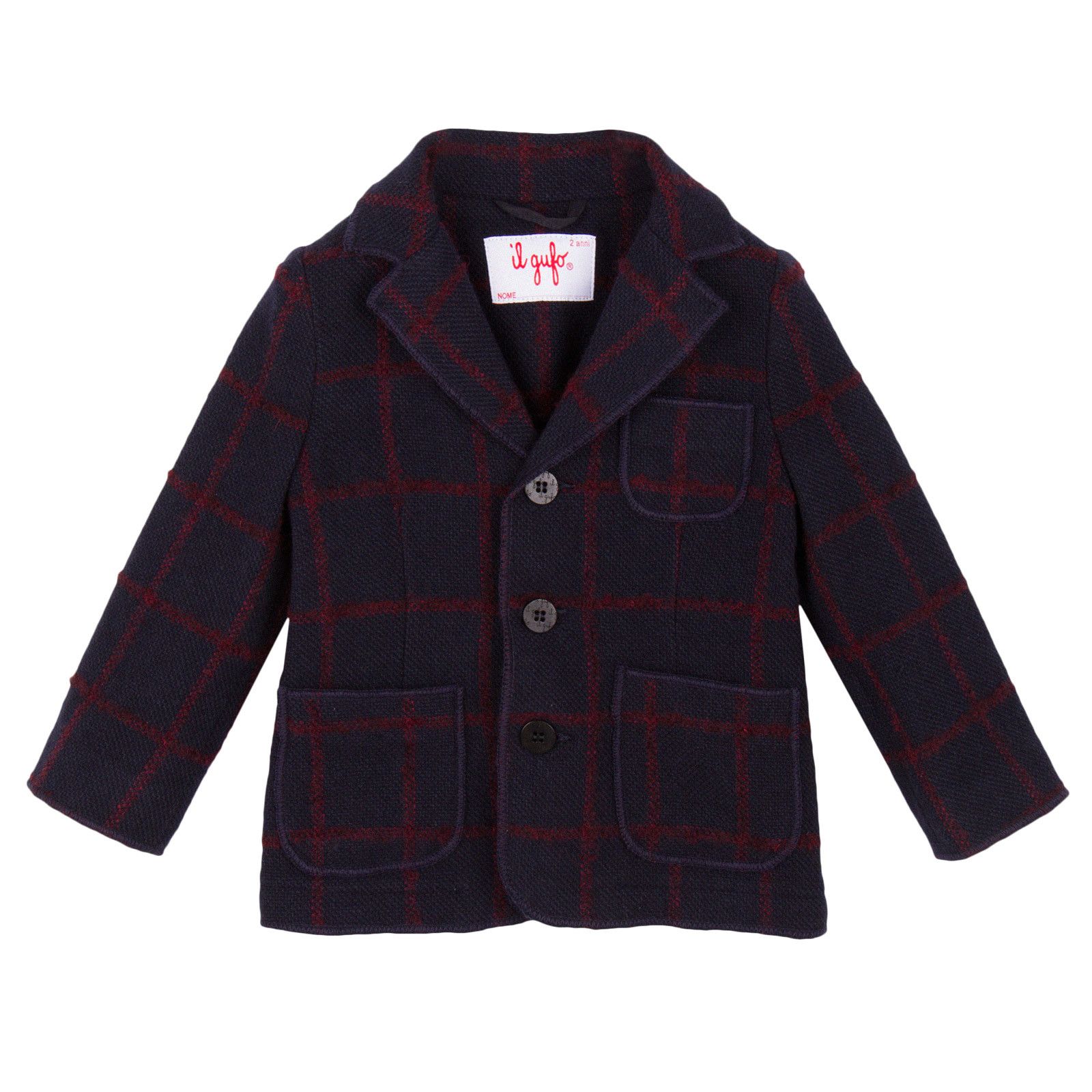 Boys Navy Blue Patch Jockets Felt Blazer - CÉMAROSE | Children's Fashion Store - 1