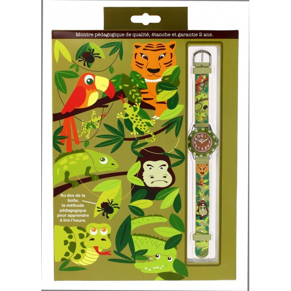 Boys Green Brown Jungle Watch(6-9Y)