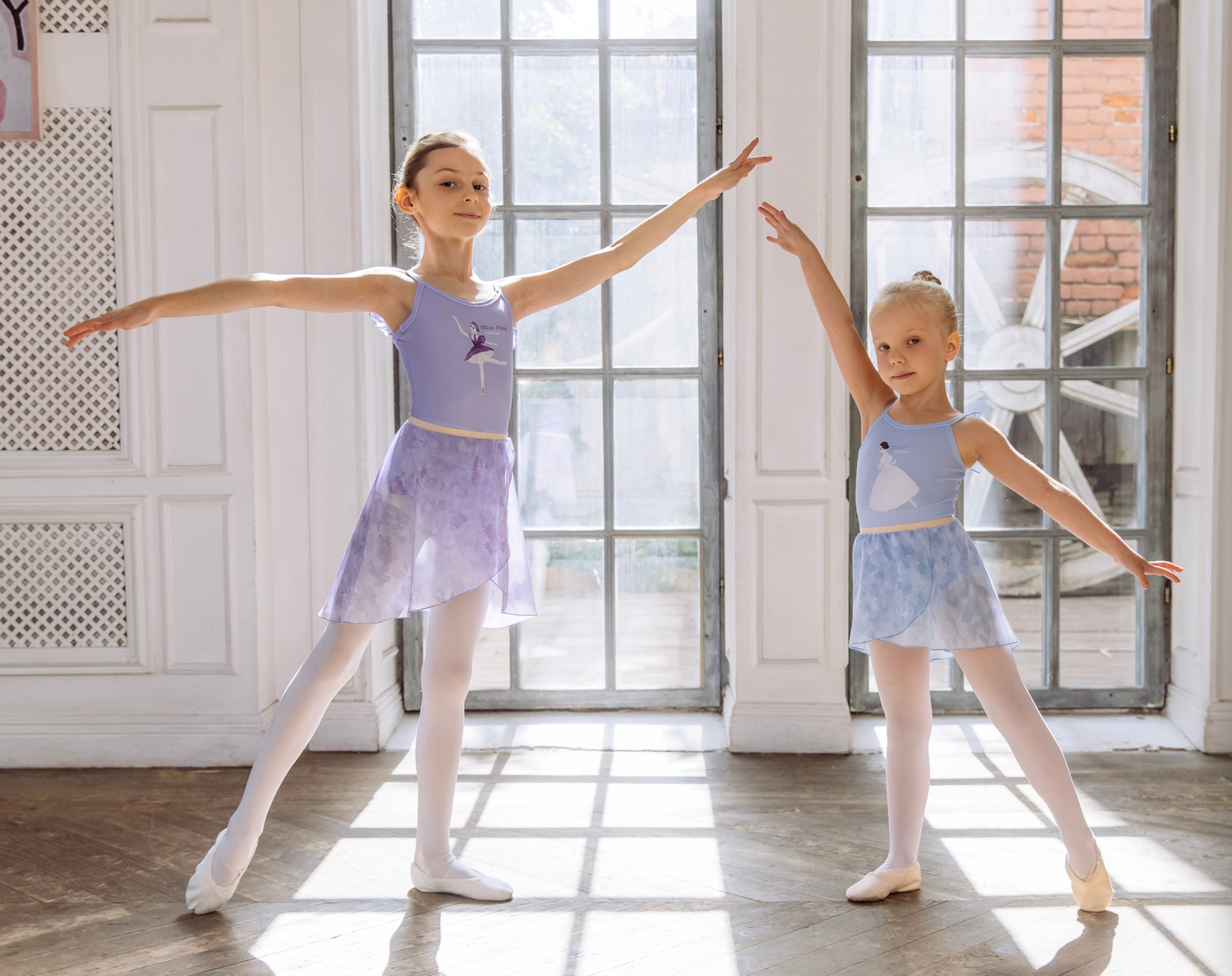 Combinaisons de ballet violettes pour filles