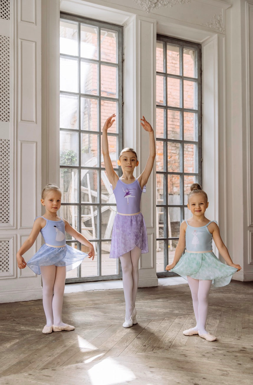 Combinaisons de ballet violettes pour filles