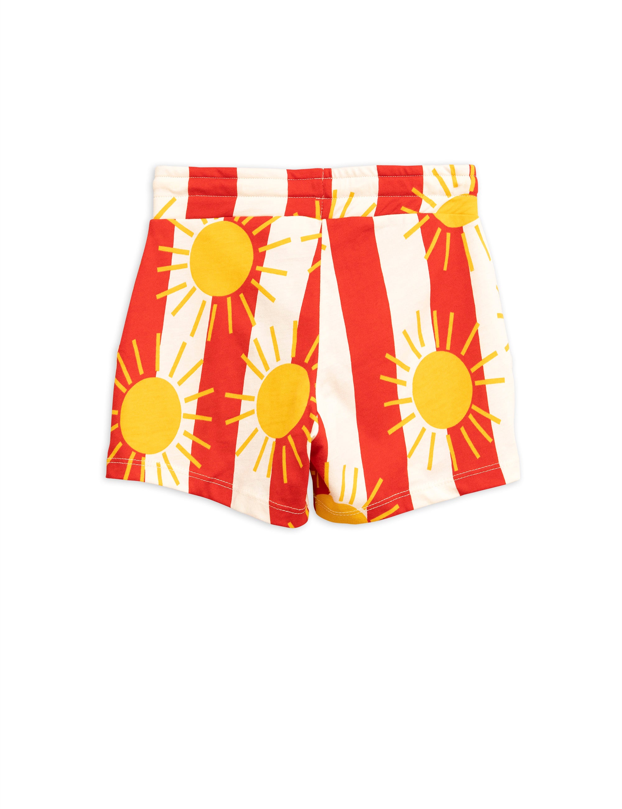 Boys & Girls Red Sun Striped Cotton Shorts
