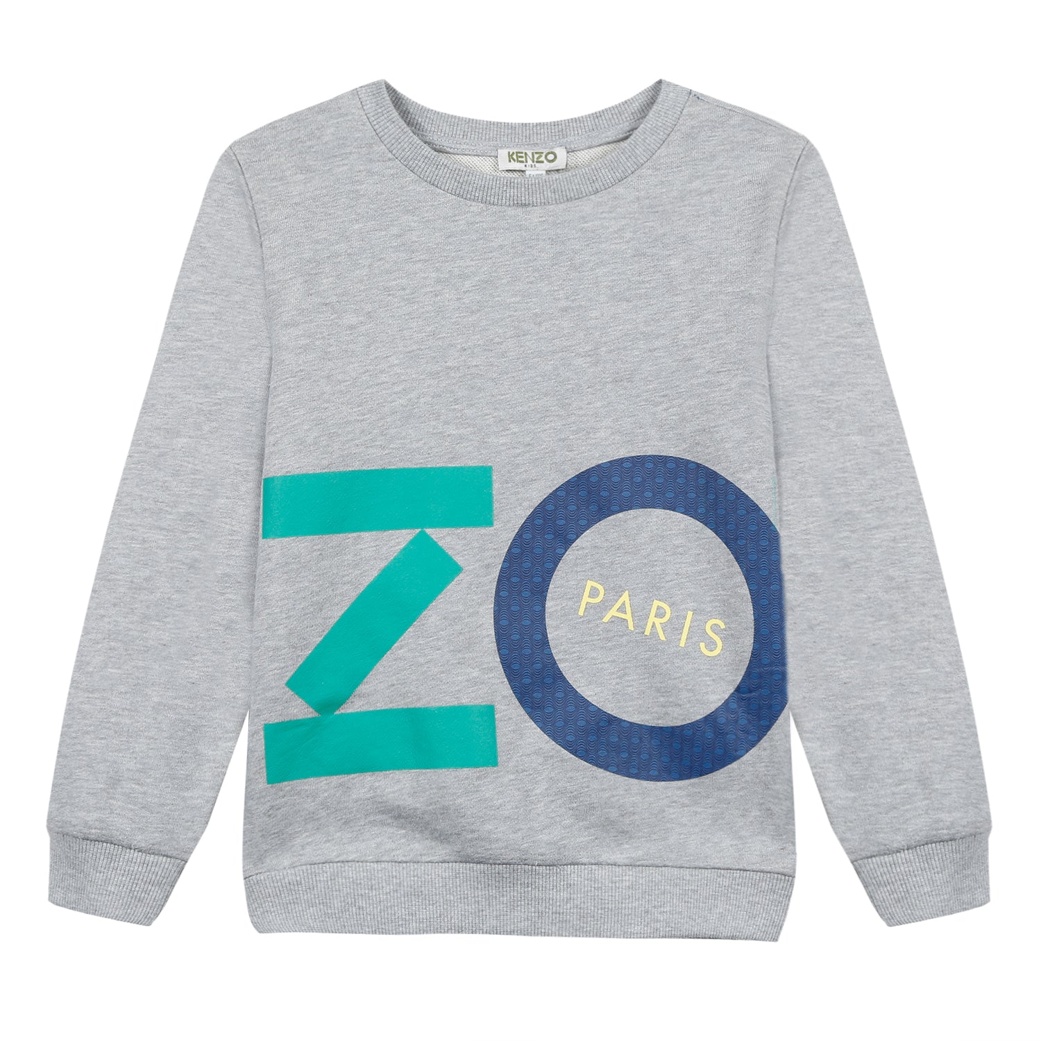 Boys Marl Grey Logo Cotton Sweatshirt